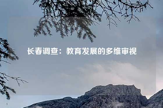 长春调查：教育发展的多维审视