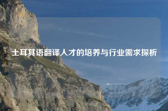 土耳其语翻译人才的培养与行业需求探析