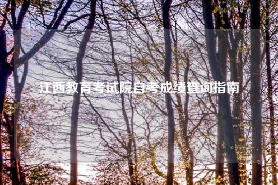 江西教育考试院自考成绩查询指南